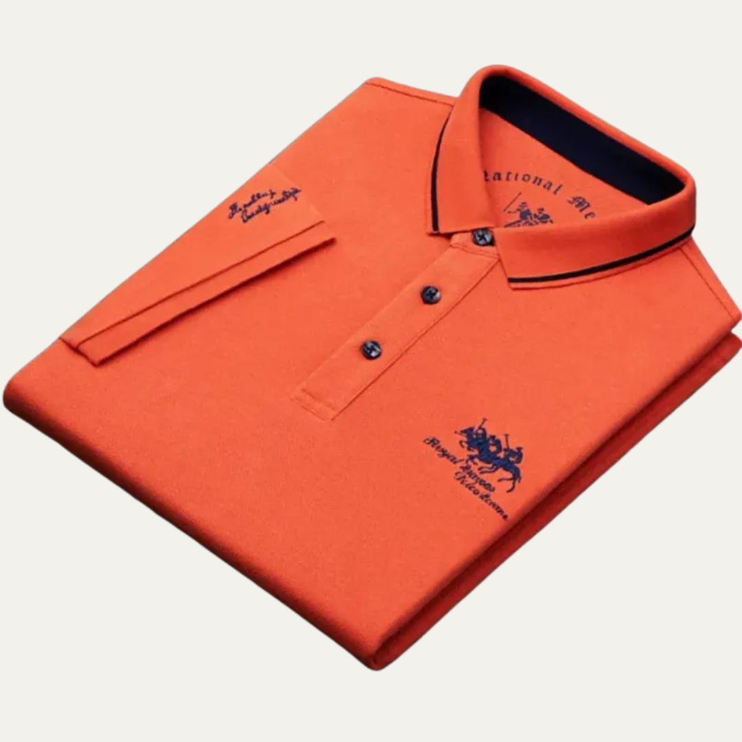 Sporty Polo Shirt for Men with Colorful Detailing
