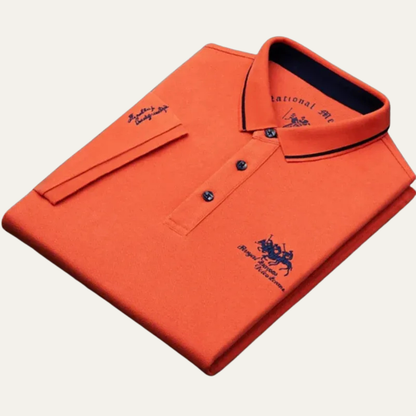 Sporty Polo Shirt for Men with Colorful Detailing