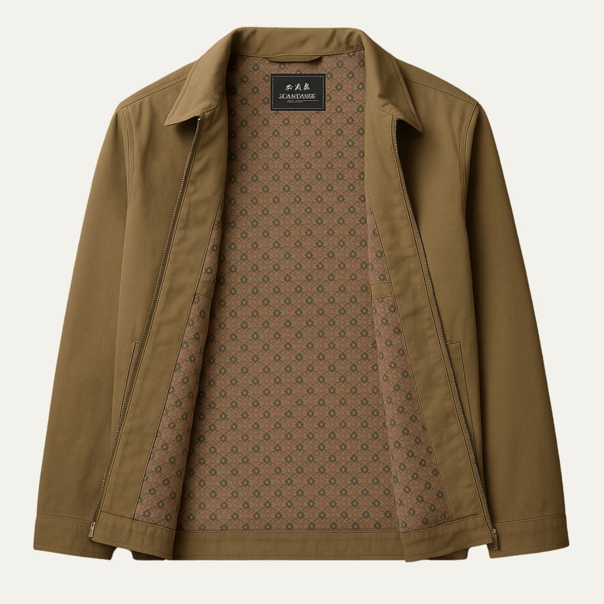 Relaxed Fit Zip Up Shirt Jacket