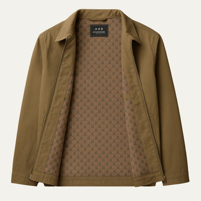 Relaxed Fit Zip Up Shirt Jacket