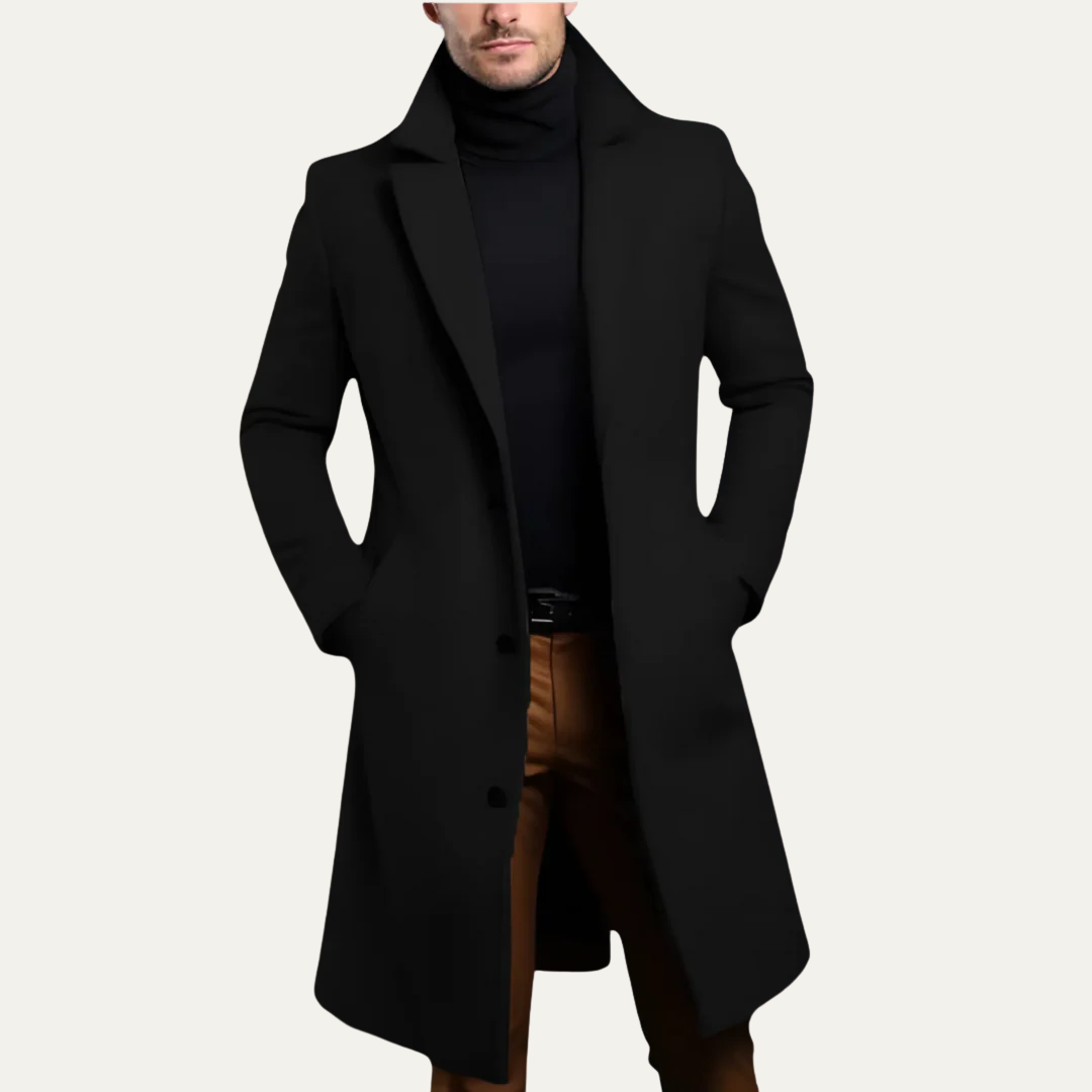 Classic Fit Men's Wool Trench Coat - OutfitLondon