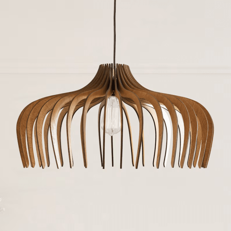 Farmhouse Style Wooden Hanging Light