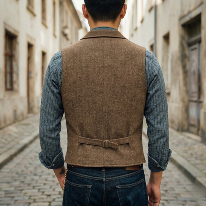 Traditional Plaid Waistcoat for Men