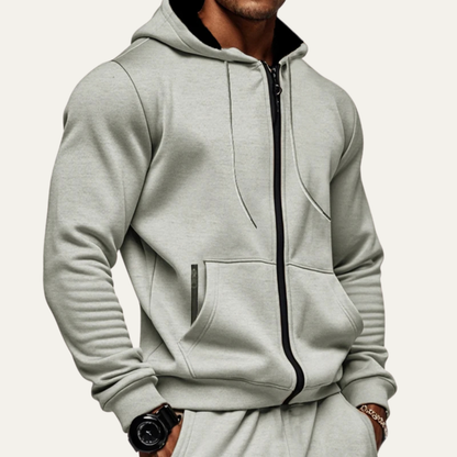 Cozy Men's Fleece Zip Up Hooded Jacket