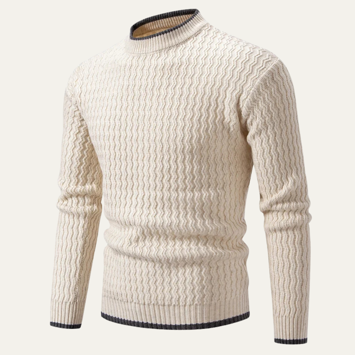 Men's Cozy Cable Knit Crew Neck Sweater
