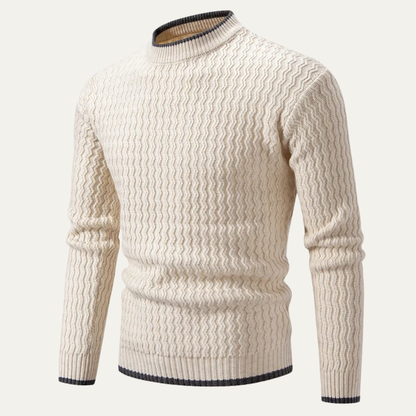 Men's Cozy Cable Knit Crew Neck Sweater