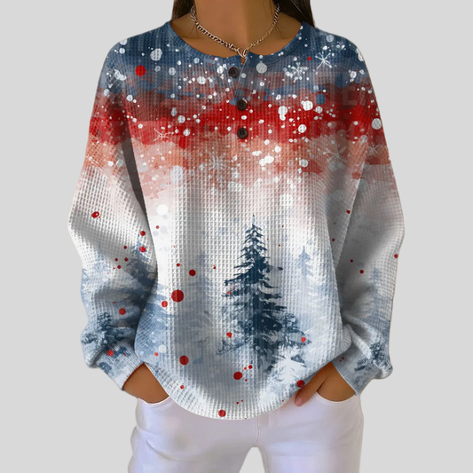 Cozy Holiday Sweater with Fun Tree Design - OutfitLondon