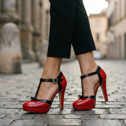 Elegant T Strap High Heel Sandals for Women