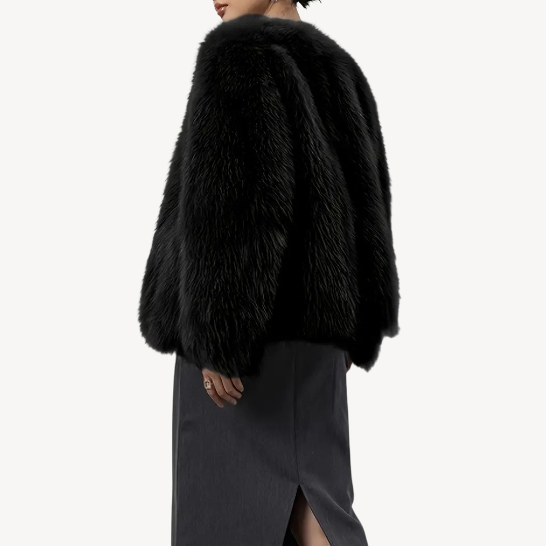 Ladies Warm Faux Fur Parka Coat