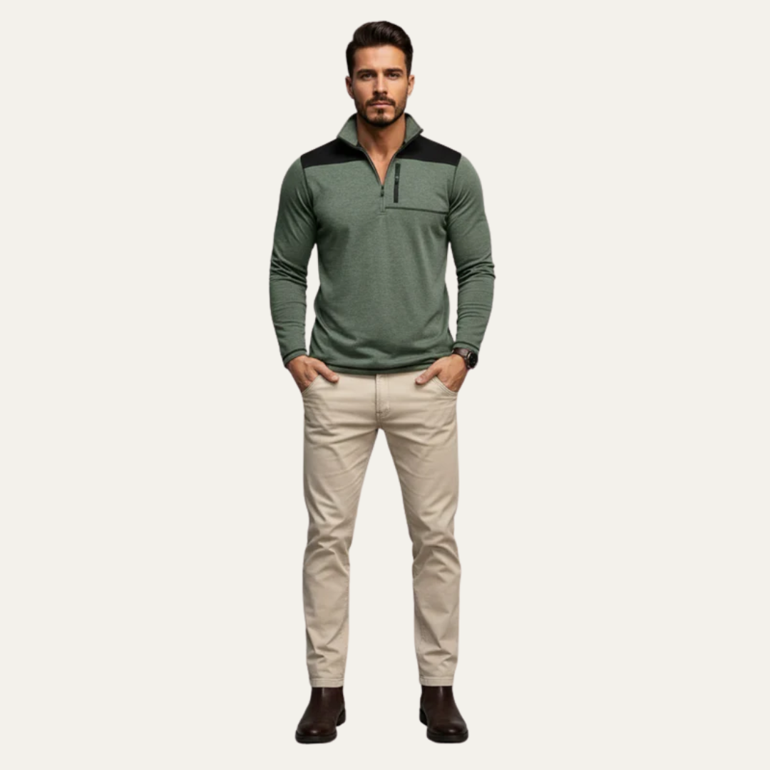 Men's Lightweight Quarter Zip Fleece Jacket