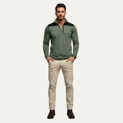 Men's Lightweight Quarter Zip Fleece Jacket