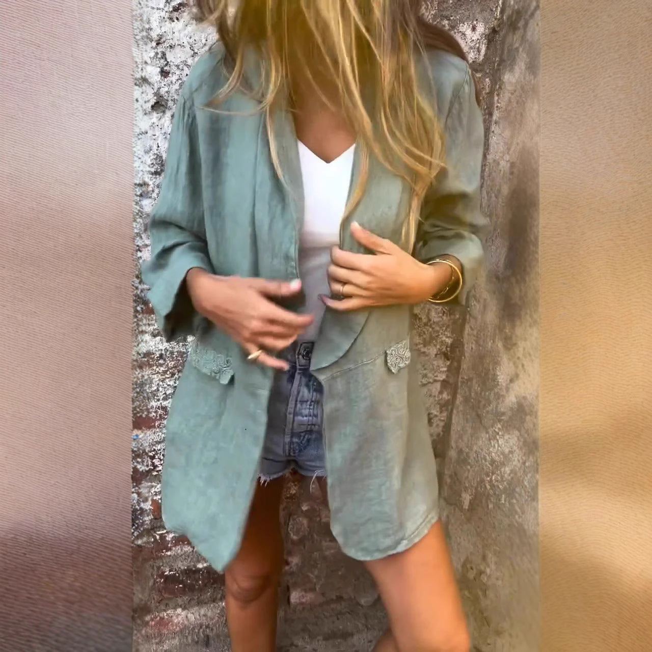 Timeless Ladies' Open Front Coat Jacket