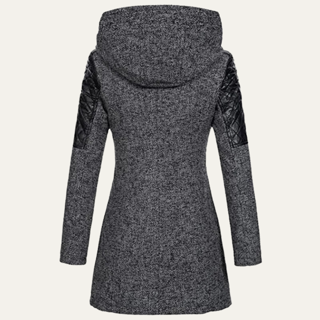 Warm Waterproof Ladies Long Asymmetrical Coat