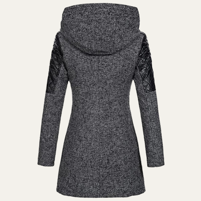 Warm Waterproof Ladies Long Asymmetrical Coat