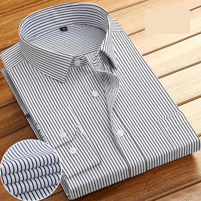 Traditional Mens Formal Striped Button Down Shirt