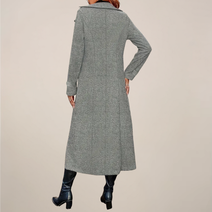 Warm Women's Classic Winter Coat with Fitted Lapel