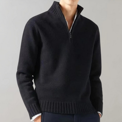 Soft Men's Zip Up Crew Sweater