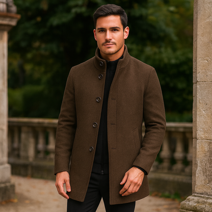 Warm Mens Classic Wool Winter Coat