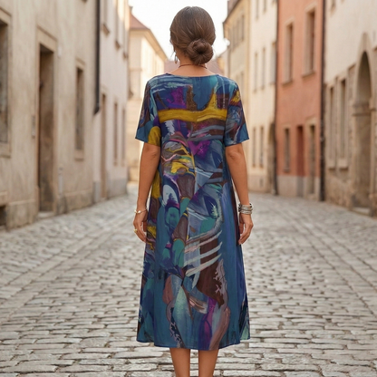 Relaxed Fit Floral Summer Dress for Women