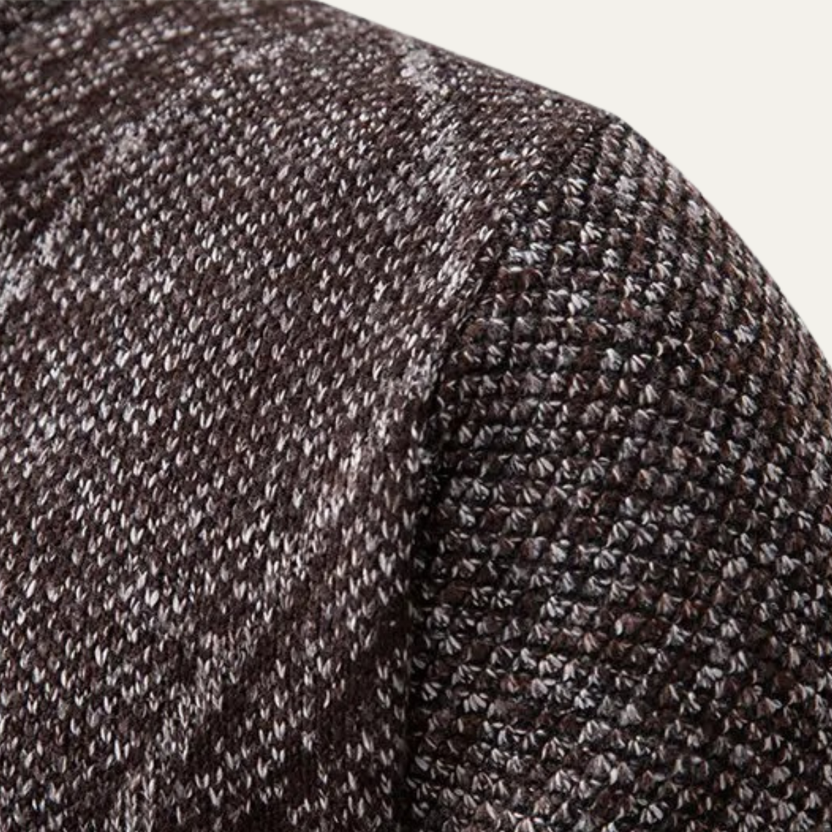 Warm Mens Fleece Cardigan with Diamond Design