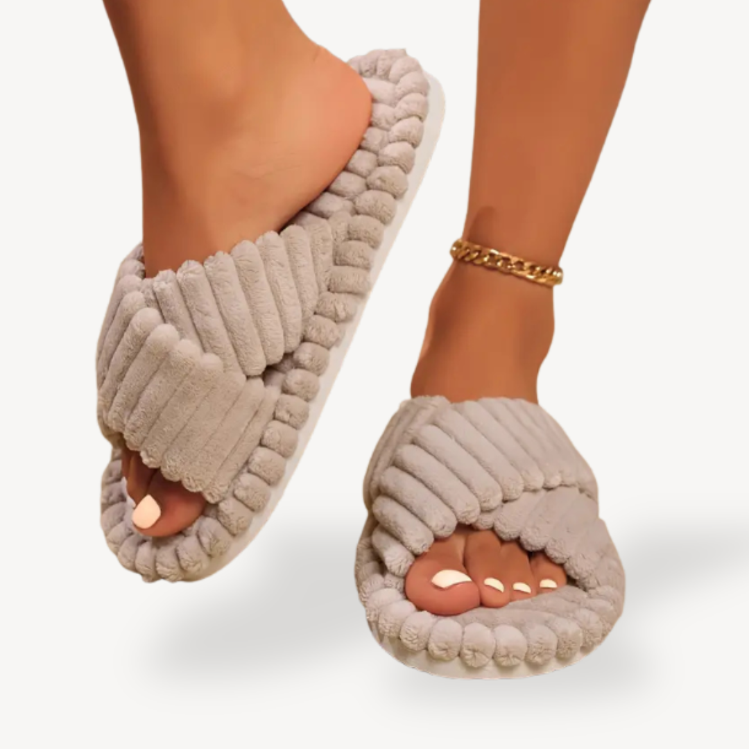 Plush Velvet Indoor Slipper Shoes - OutfitLondon