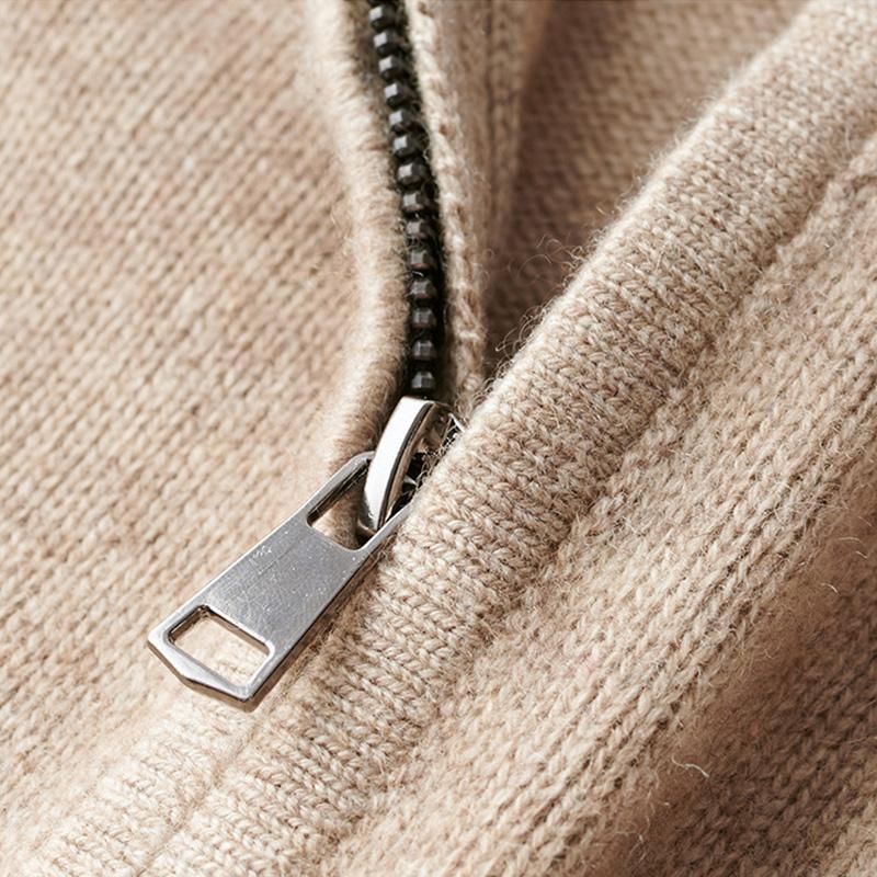 Cozy Zip Up Knitted Sweater