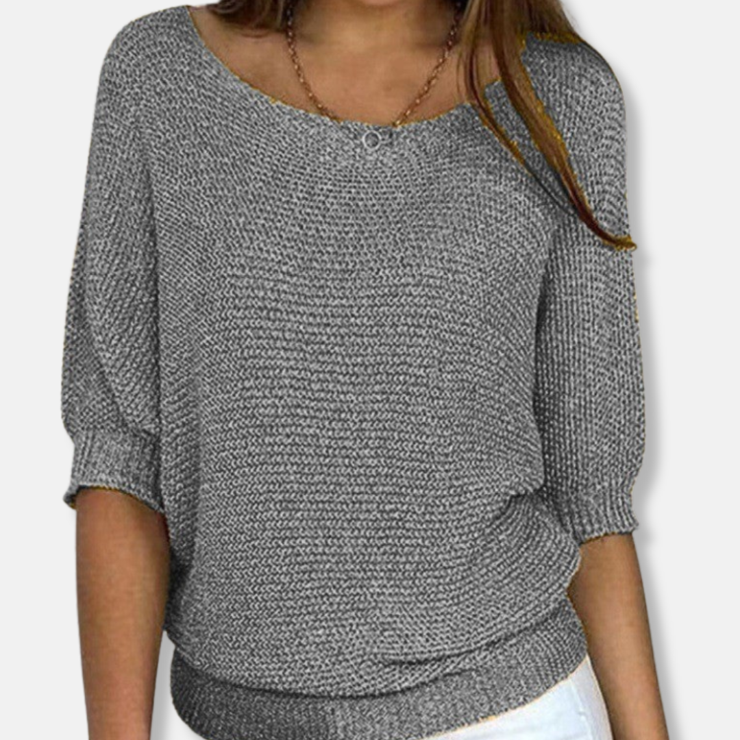 Comfy Oversized Sweater | Casual Scoop Neck Top