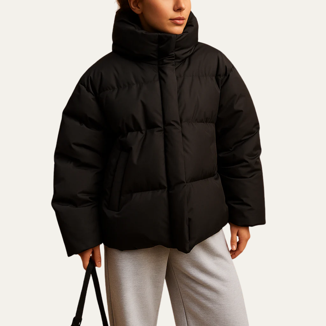 Slim Water Resistant Hooded Puffer Coat