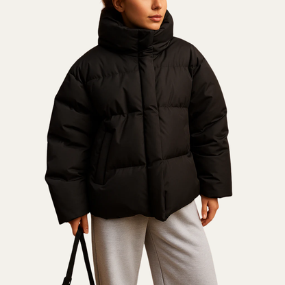 Slim Water Resistant Hooded Puffer Coat