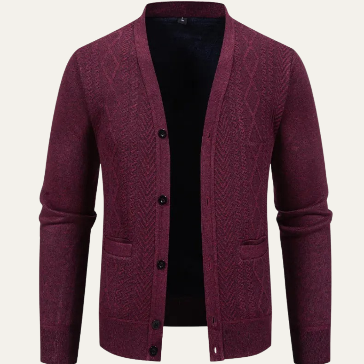Men's Cozy Crew Neck Pocket Cardigan Sweater