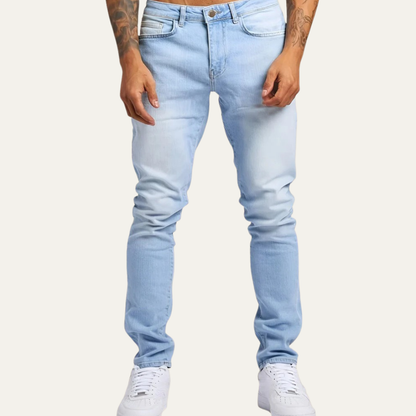 Men's Ripped Slim Fit Low Rise Jeans
