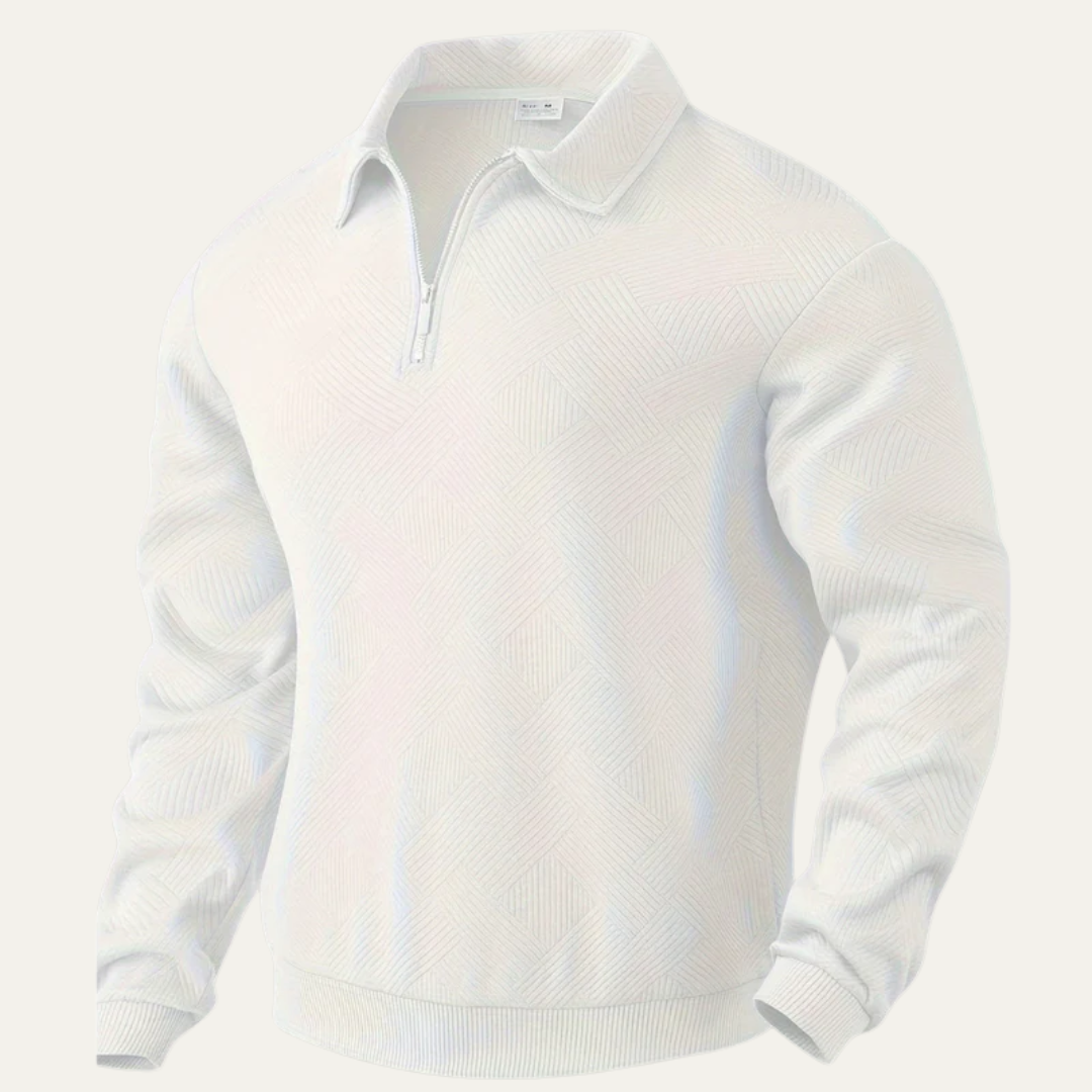 Men's Cable Knit Quarter Zip Sweater