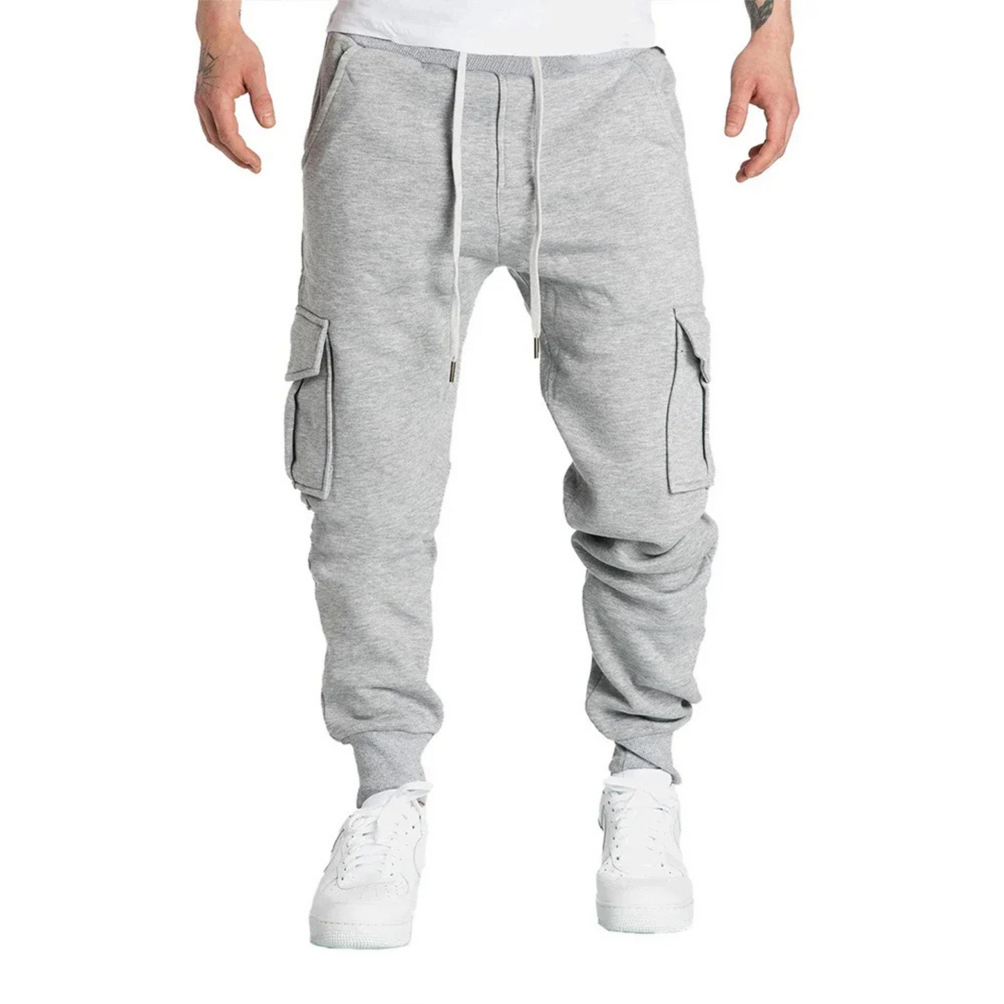Relaxed Fit Cotton Jogger Pants for Men