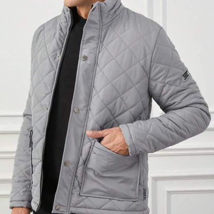 Classic Black Padded Mens Parka Jacket