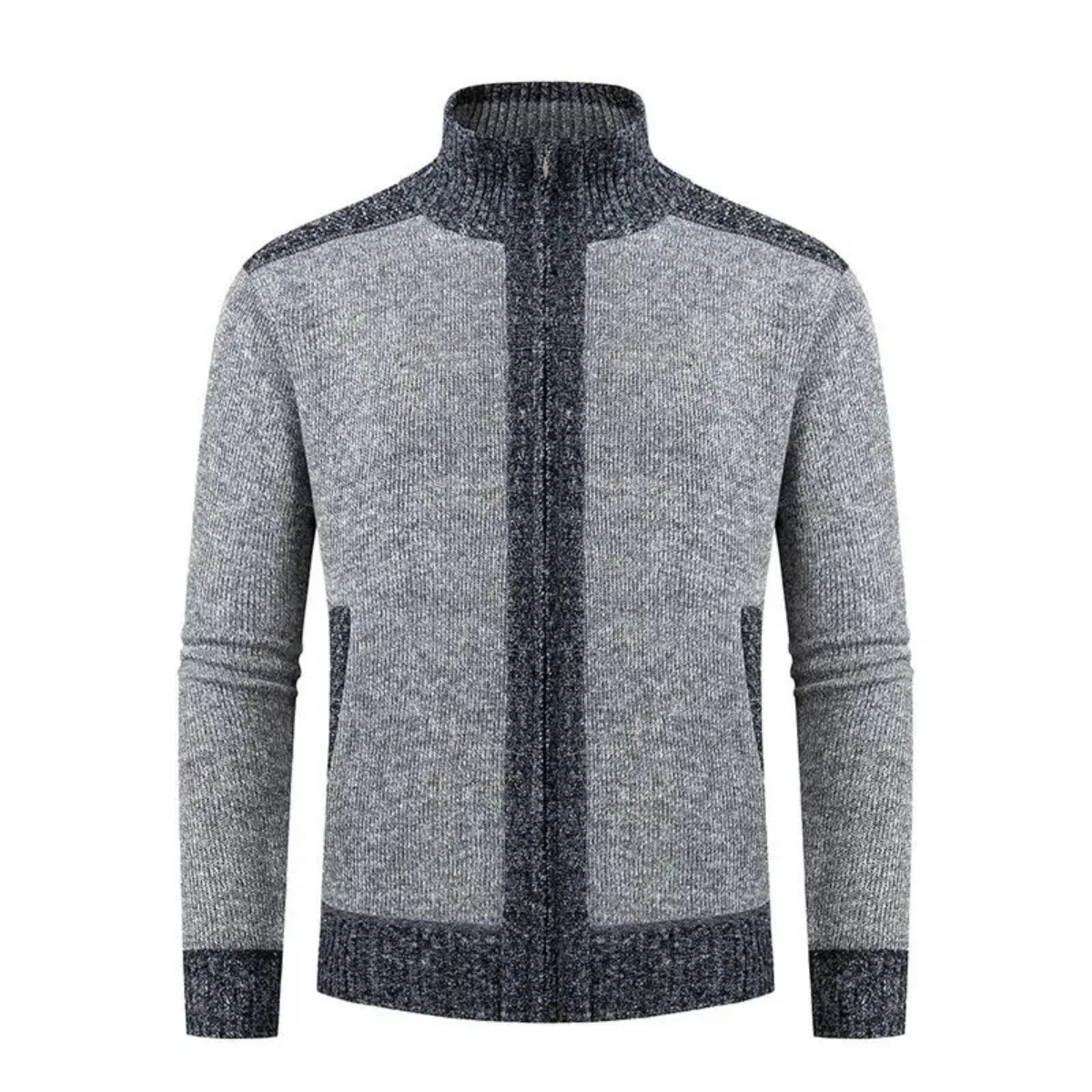 Thick Insulated Men's Fleece Lined Zip Up Jacket