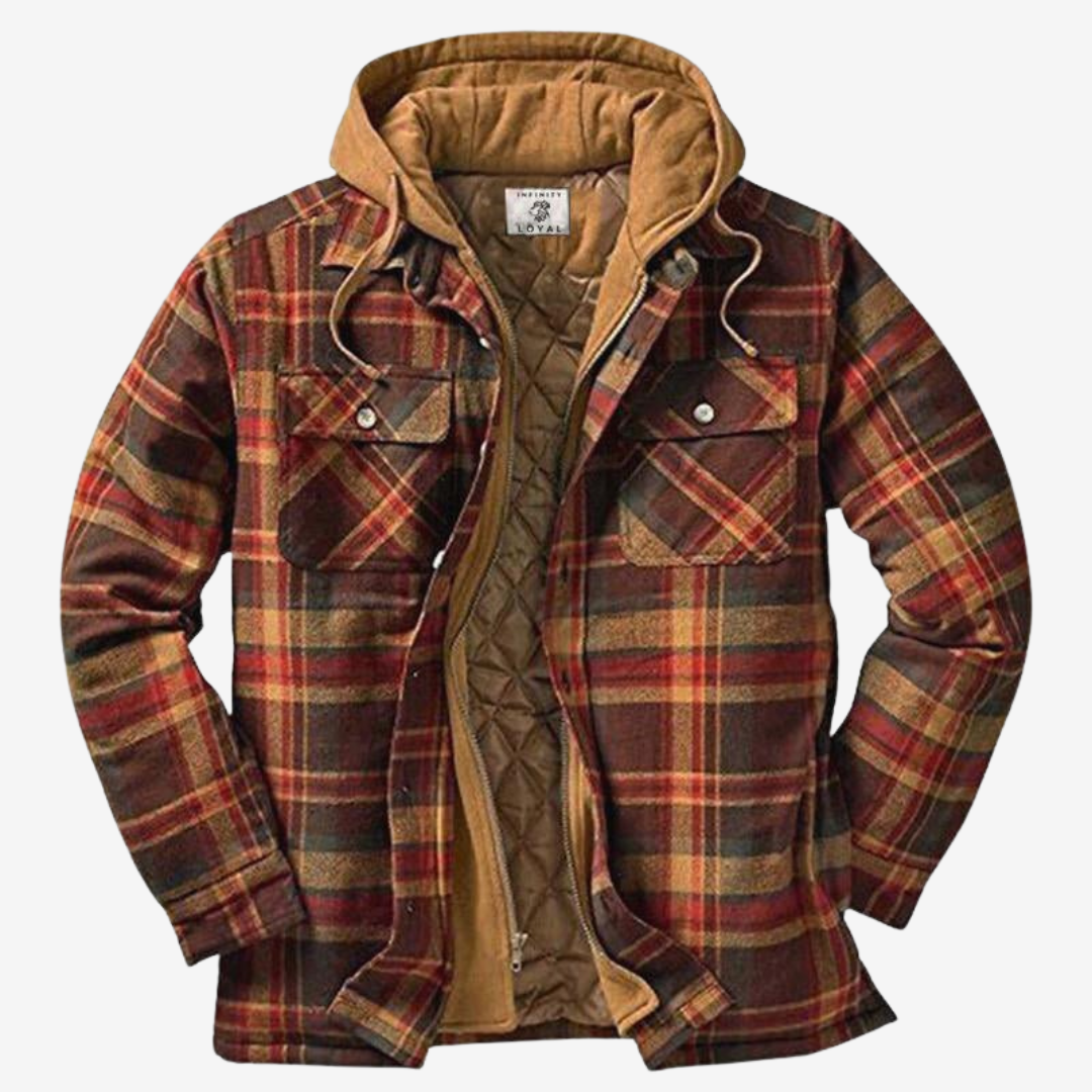 Warm Plaid Hooded Flannel Jacket