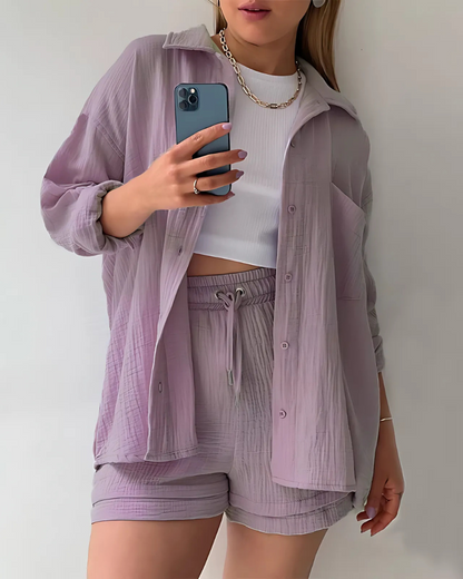 Classic Casual Shorts Outfit Set
