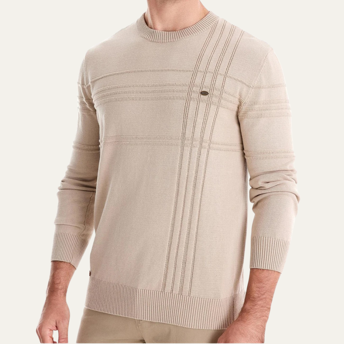 Classic Fit Men's Crew Neck Knitted Sweater