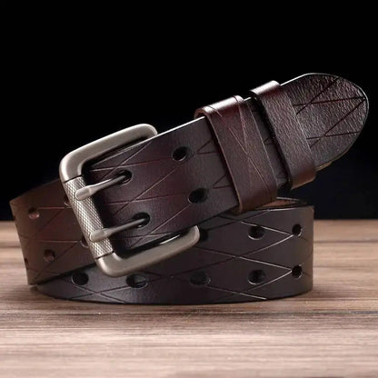 Durable Brown Leather Belt - Strong and Classic Style