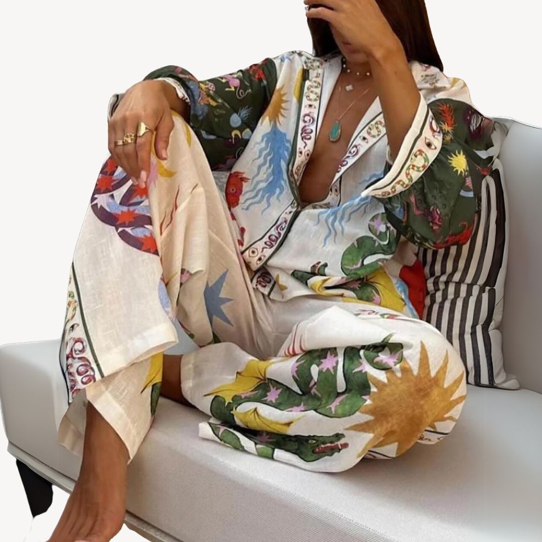 Comfy Casual Women's Cotton Pajama Set - OutfitLondon