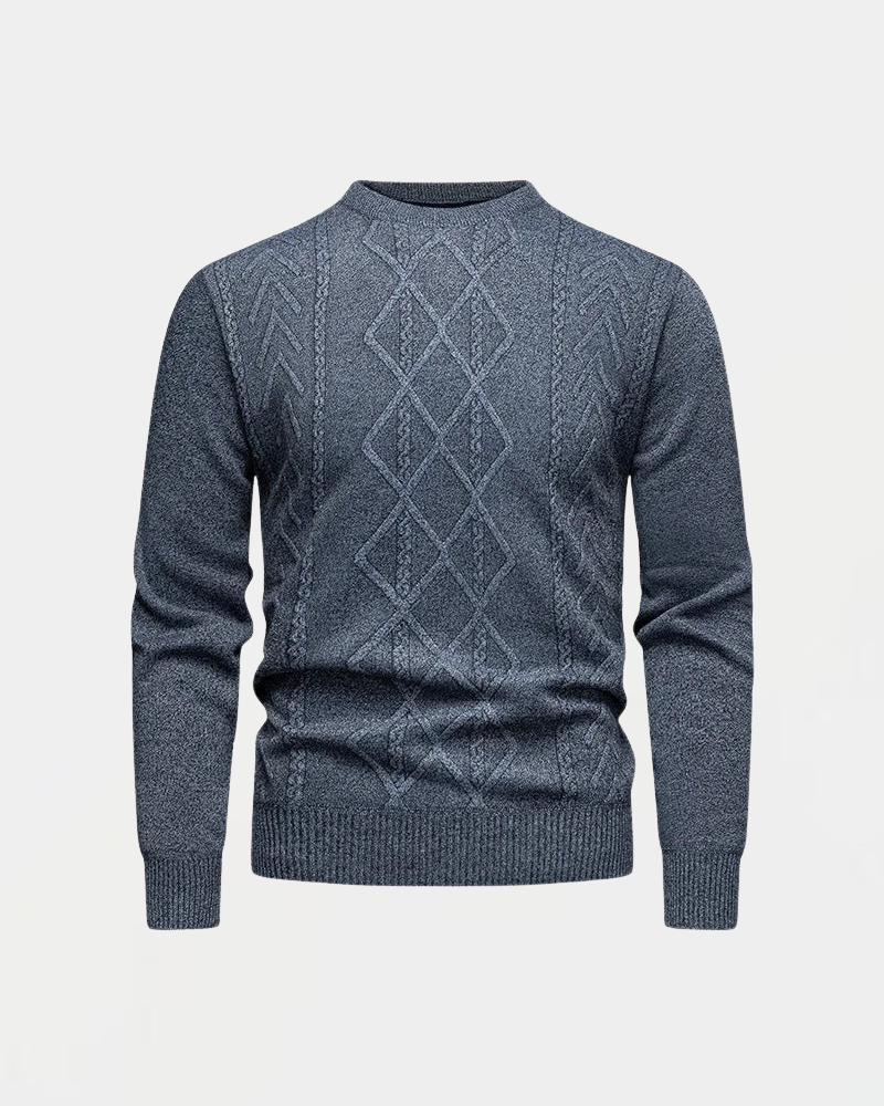 Classic Crew Neck Patterned Sweater