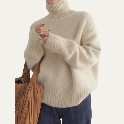 Relaxed Fit Crew Neck Knit Winter Sweater