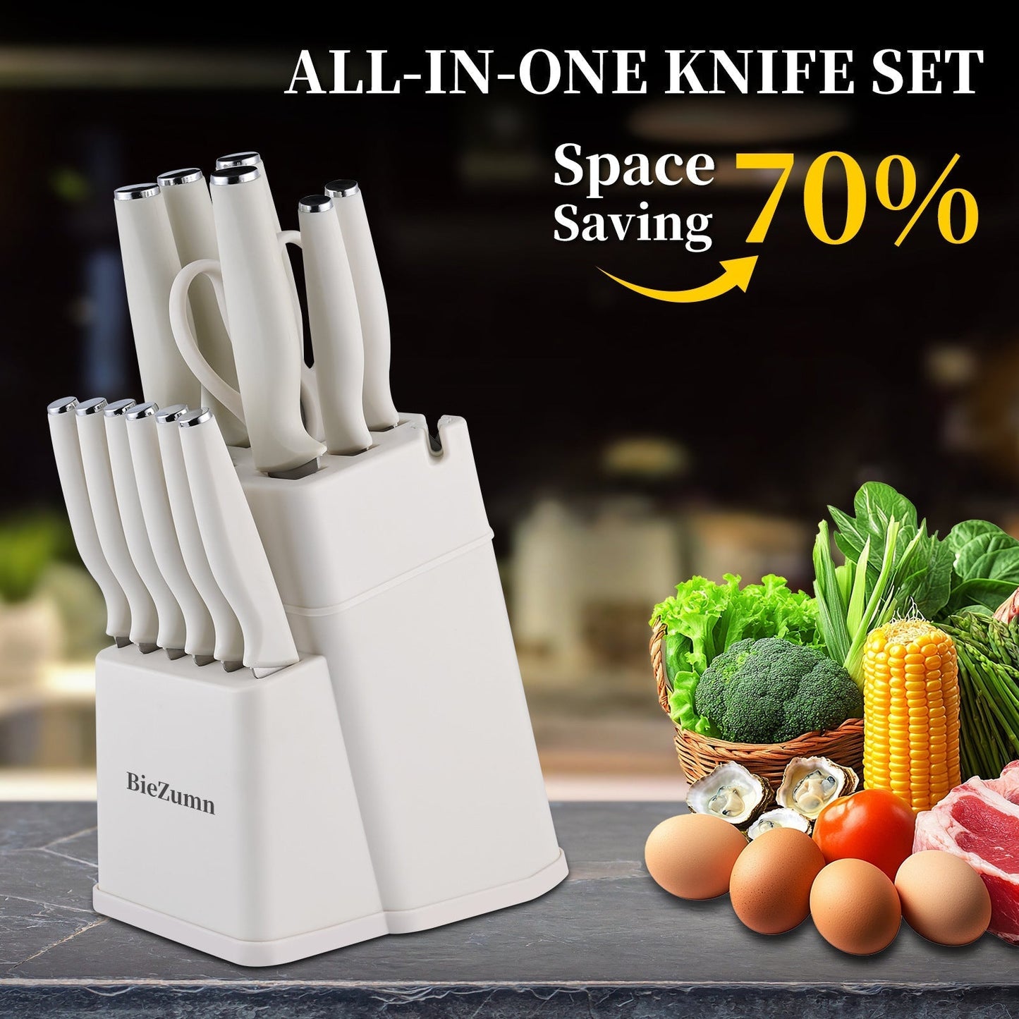 Premium Cooking Knives Set Stainless Steel