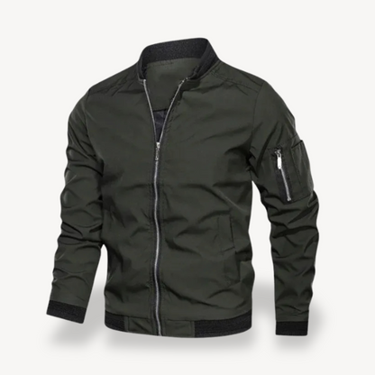 Slim Fit Water Resistant Bomber Jacket