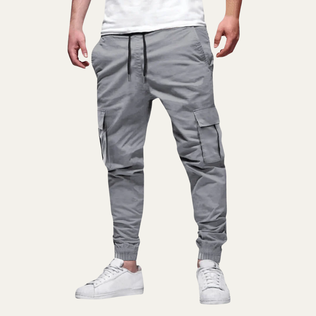 Men's Slim Fit Cargo Jogger Pants with Pocket Detail