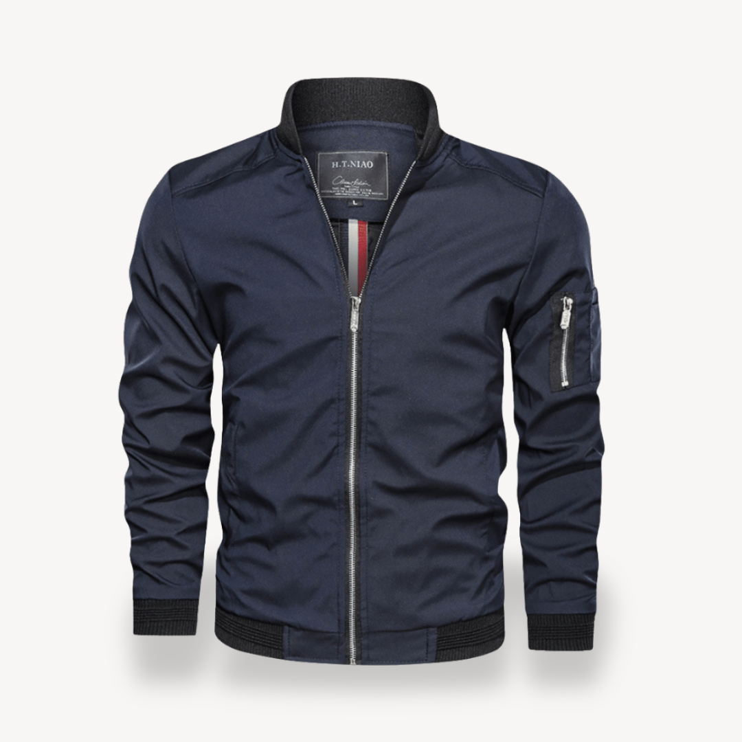 Men's Slim Fit Zipper Bomber Jacket