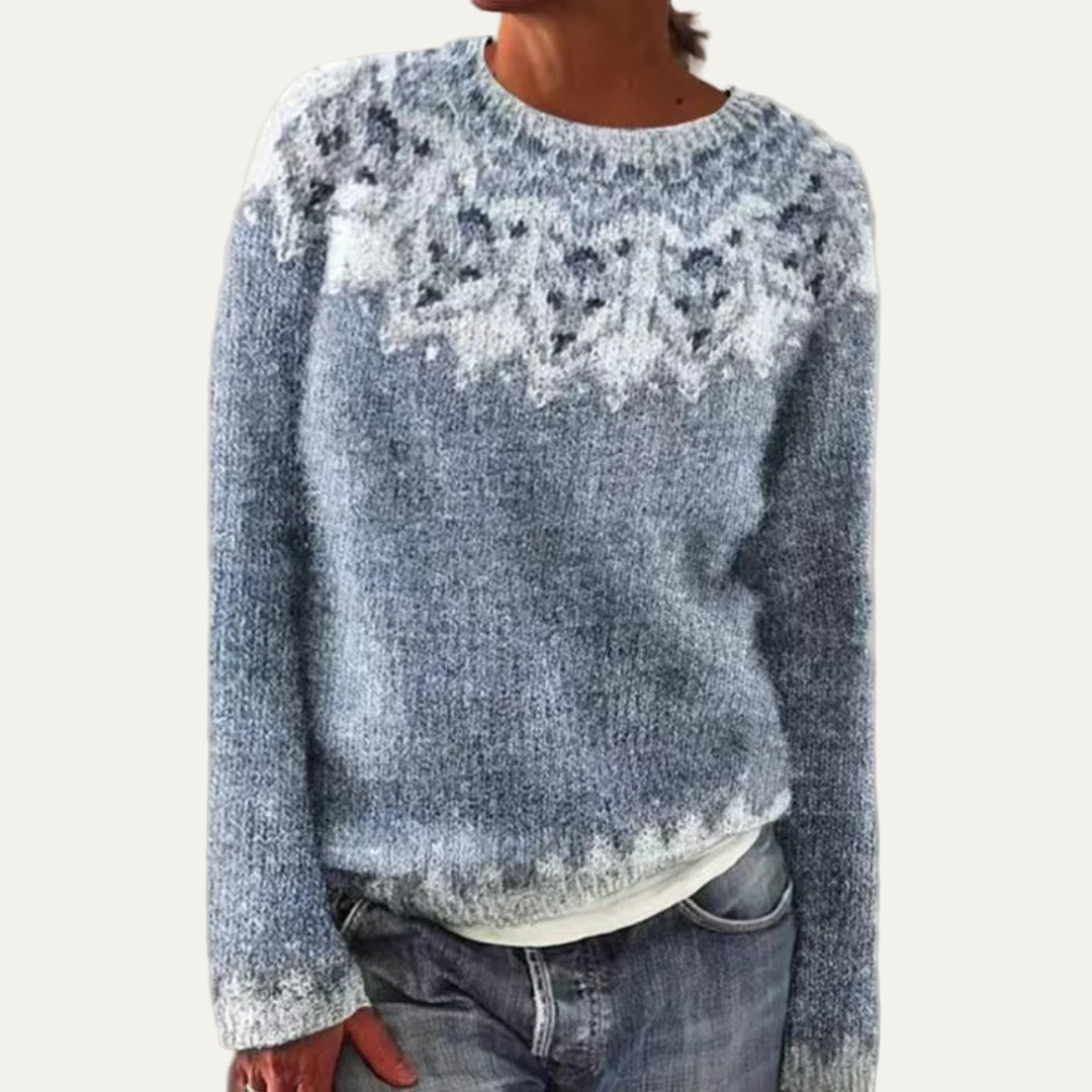 Ladies Classic Patterned Pullover Sweater