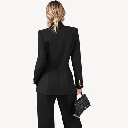 Fashionable One Button Ladies Blazer Jacket