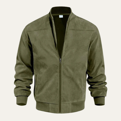 Men's Quilted Zipper Bomber Jacket
