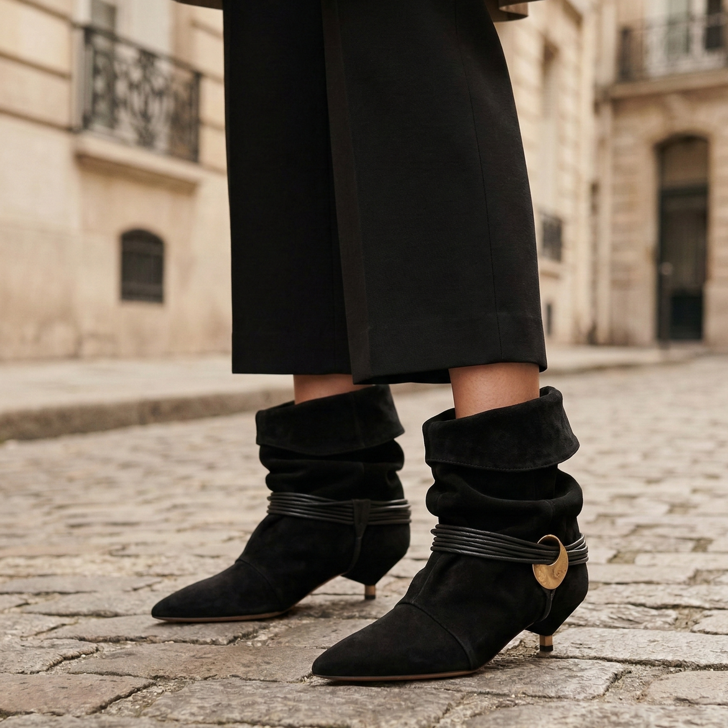 Low Heel Slouch Boots for Women
